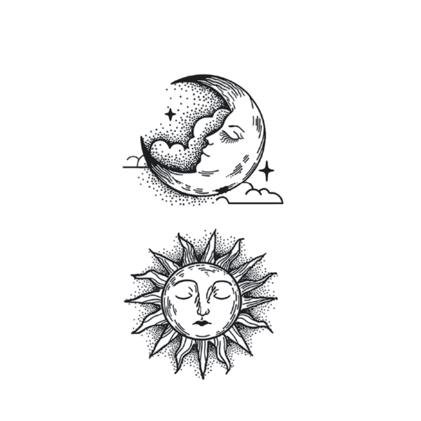 th-INK Semi-Permanent Tattoo kit - Celestial Faces - 70x120mm