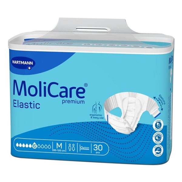 Hartmann - Molicare Premium Adult Elastic Day Nappy 6 Drop Medium 30's