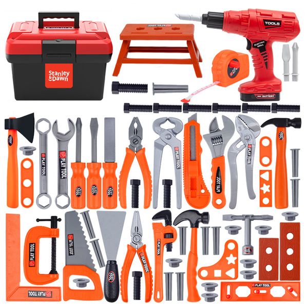Kids Tool Set with Portable Toolbox - 55 Pieces | Pretend Play Construction