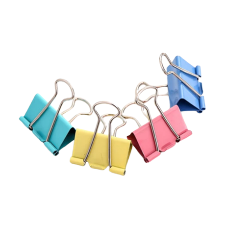 Colored shop binder clips