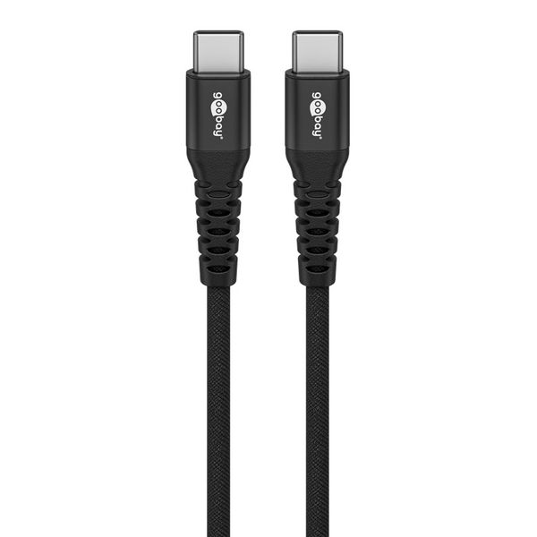 Goobay USB-C Supersoft Textile 1m 60w Cable with Metal Plugs