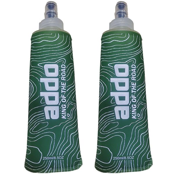 Addo Elite Runners Silicone Water Bottle Twin Pack - 250ml