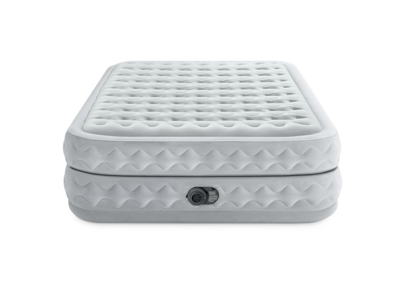 Intex Queen Supreme Airflow Airbed With Fiber-Tech &amp; Built In Pump