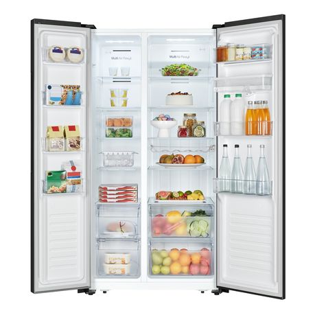 Hisense 514l No Frost Side By Side Fridge With Water Dispenser Black Glass Buy Online In South Africa Takealot Com