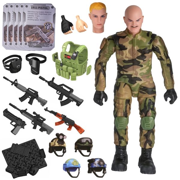 Military Soldier Figurine Playset - Toys for Boys - Pretend Play Army Toy