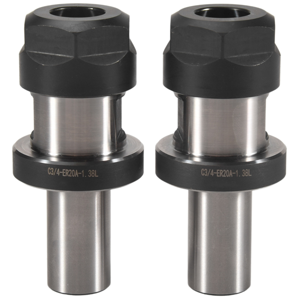 2Pcs Chuck Tool Holder C3/4-ER20-1.38L Tool Holder, for ER20 Chuck