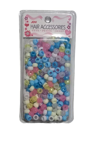 Annie - Joy Round Plastic Beads Regular Size Asst Color Pastels - 4 Packets