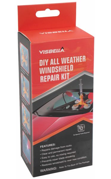 Visbella DIY Auto Windshield Repair Kit with UV Light