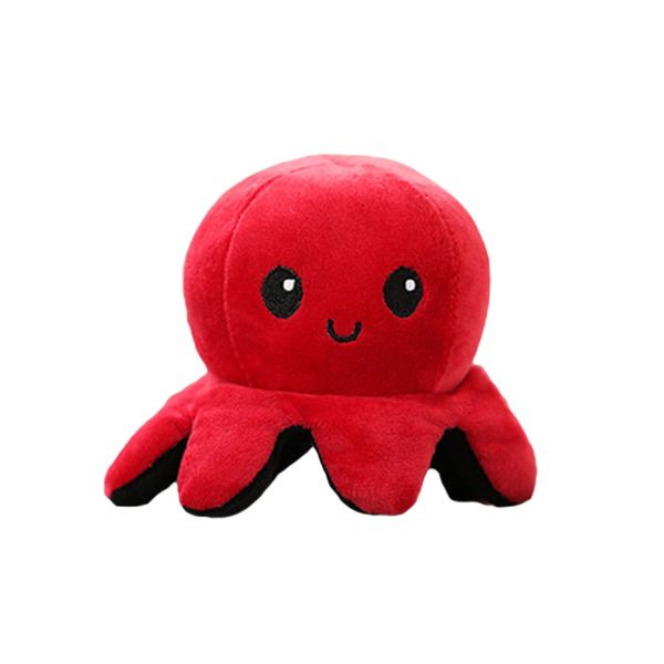 Reversible Octopus Mood Plush Toy - Red/Black