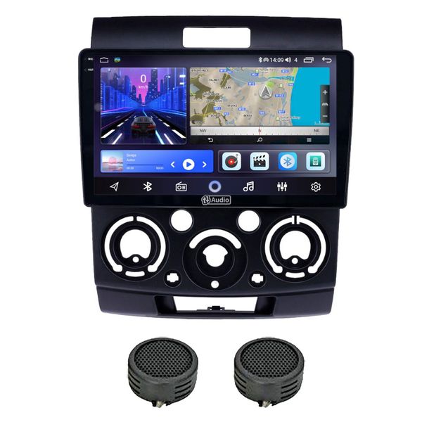TT Audio 9 Replacement Radio for Ford Everest/Ranger 06-10 &amp; Evo Tweeters