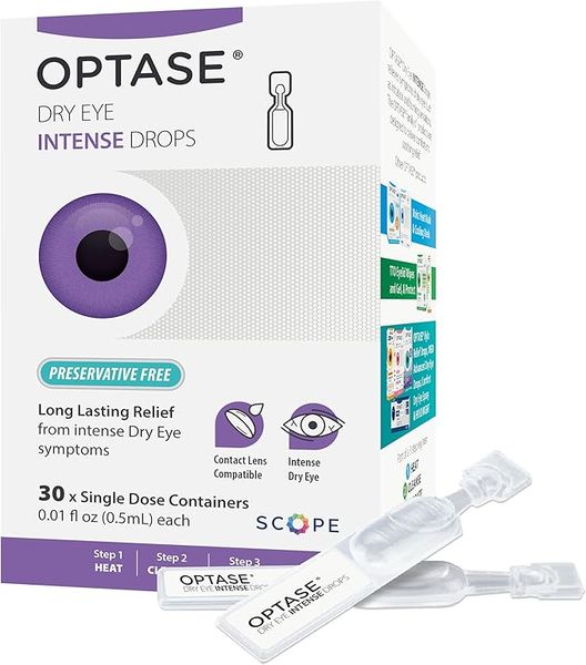 Optase Dry Eye Intense Single Unit Drops - Long Lasting Preservative Free
