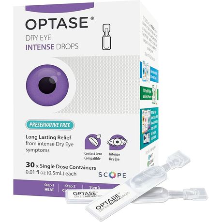 Optase Dry Eye Intense Single Unit Drops - Long Lasting Preservative Free Image