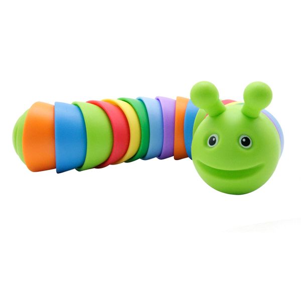 Rainbow Caterpillar Toy Synthetic Resin Stress Relief Squeeze Toy