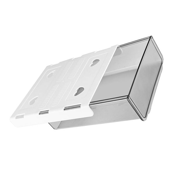 Under Desk Drawer Organizer Box, Self Adhesive, Gray, 21 x 17.5 x 6.5cm