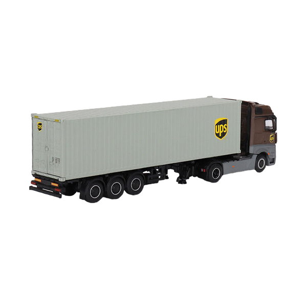 Mini GT Mercedes-Benz Actros w/ 40 Ft Container - UPS Europe - 1:64 Model