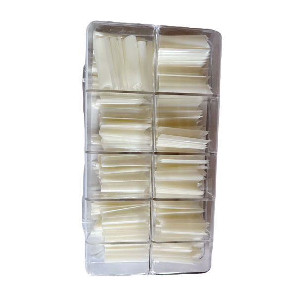 White False Pre-Cut Nail Tips - 500 Piece