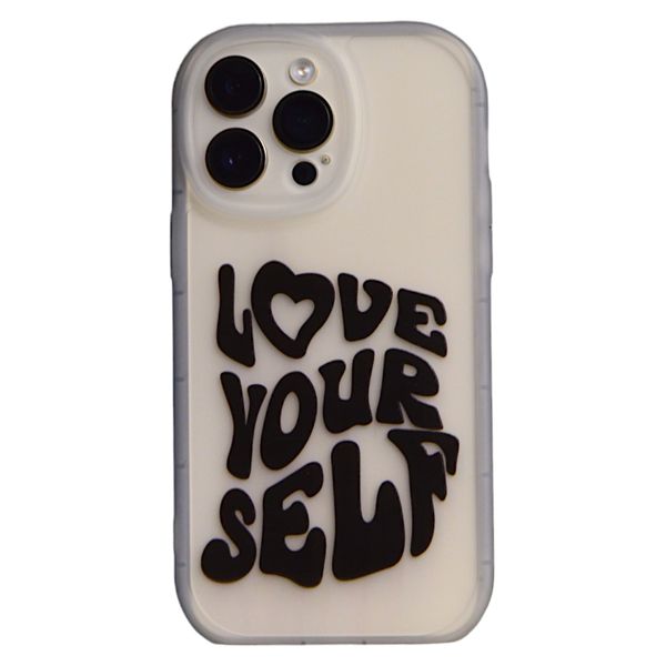 Frosted - Phone Case with Love Yourself for iPhone 14 Pro Max