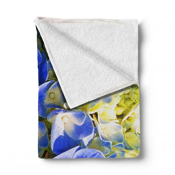 Pretty In Blue Light Weight Fleece Blanket By Annette Heymans