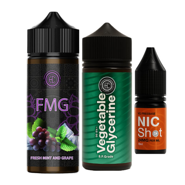 The Hidden Cloud FMG Fresh Mint and Grape 2mg 120ml Longfill Kit
