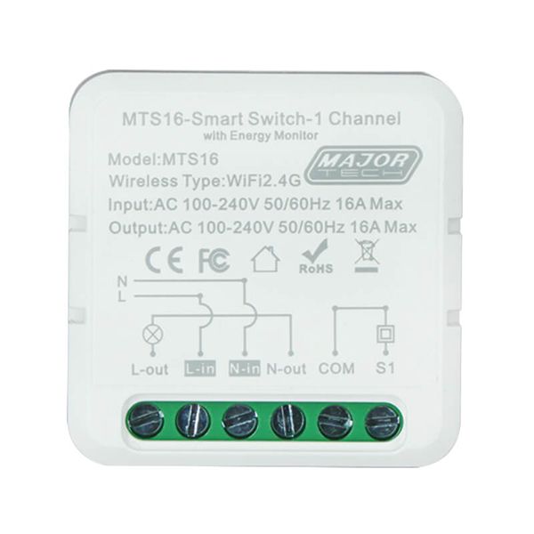 Major Tech Smart Switch Module with Energy Monitoring (MTS16)