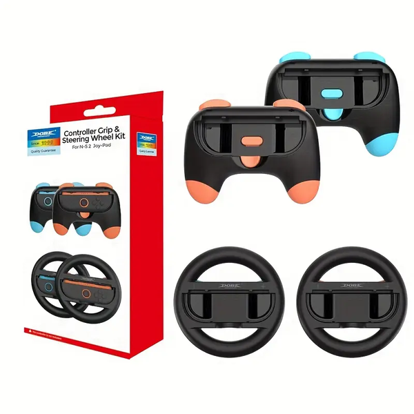 Gamepad and Steering Wheel Kit Compatible with Nintendo Switch 2 Joy-cons