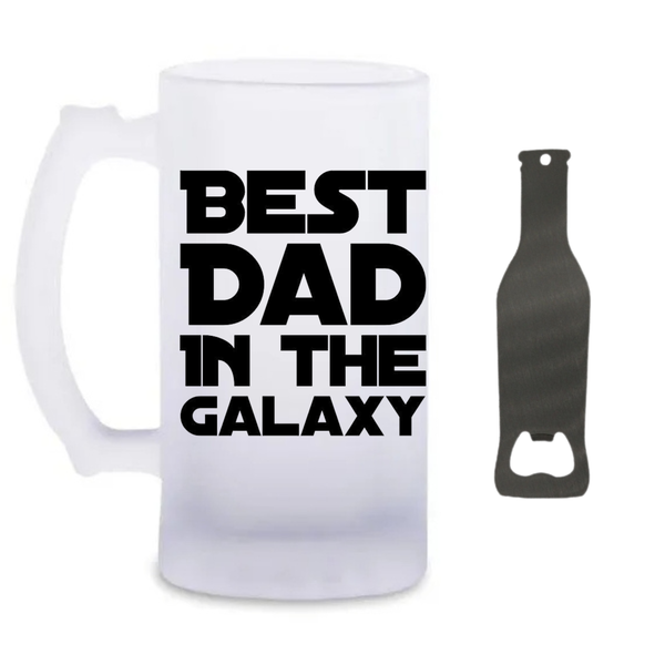 Best Dad Beer Glass and Bottle Opener
