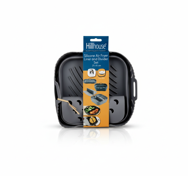 Hillhouse Reusable Silicone Air Fryer Liner and Divider, 21x6 cm