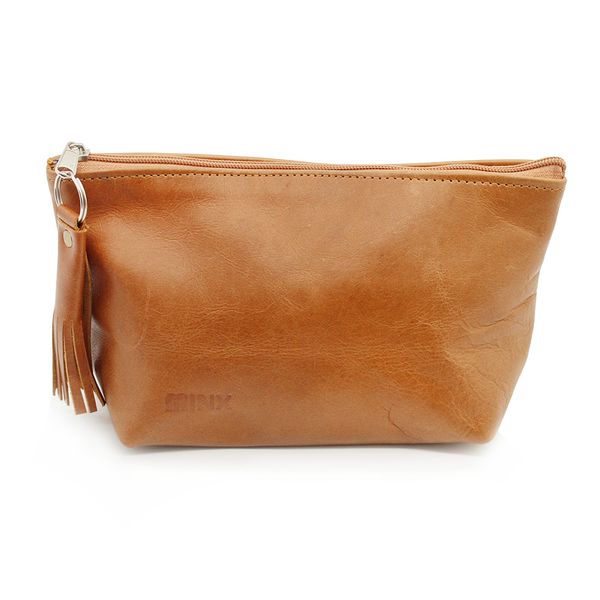 Minx Genuine Leather Cammy Makeup Bag