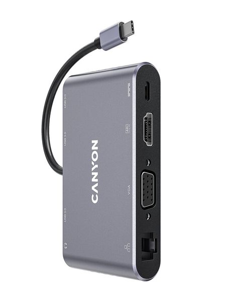 Canyon 8 port USB Type C Hub - Apple Certified - Plug and Play - Aluminium
