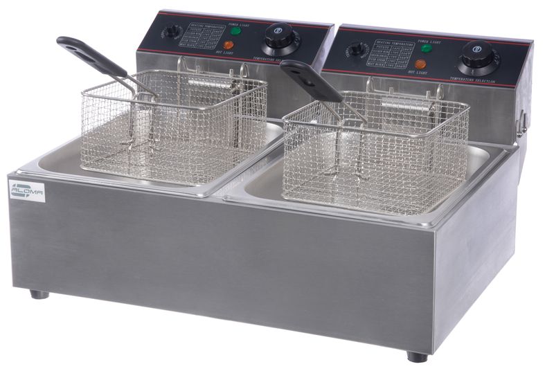 Aloma - Double Electric Deep Fryer - 6L + 6L - Silver