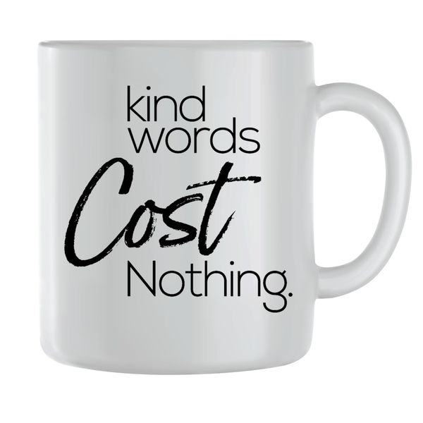Kind Words Coffee Mug for Men Women Motivational Saying Graphic Cup Gift143