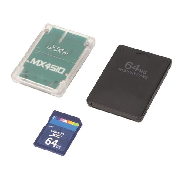 64GB Card Reader with FMCB Compatible with PS2 Slim