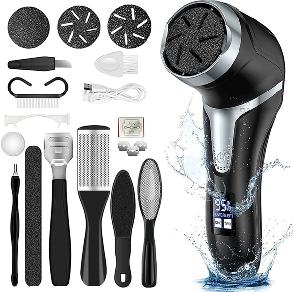 Waterproof Electric Foot File Callus Remover Pedicure Tools Foot Care Kit