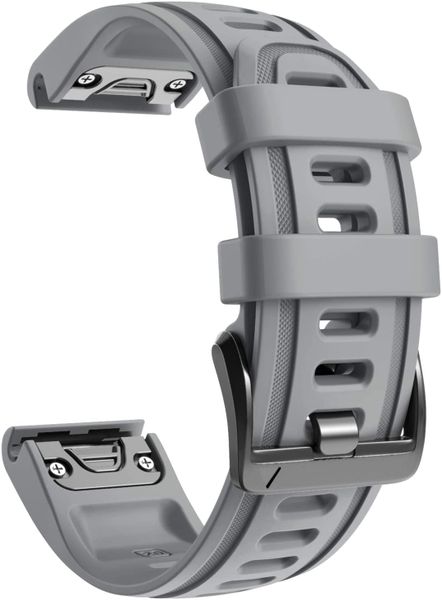 Silicone Band Compatible With Garmin Fenix 6s(20mm) - Grey