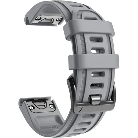 Silicone Band Compatible With Garmin Fenix 6s(20mm) - Grey Image