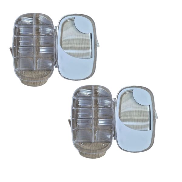 Clear Full Cover Nail Extensions Set - 2 Packs, 200 Pieces Total (100 Each)