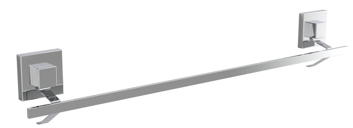 Fusion-Loc Square Suction - Single Towel Rail 60cm - Silver
