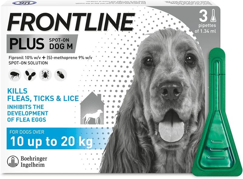 FRONTLINE Plus Flea &amp; Tick Treatment for Medium Dogs (10-20 kg)