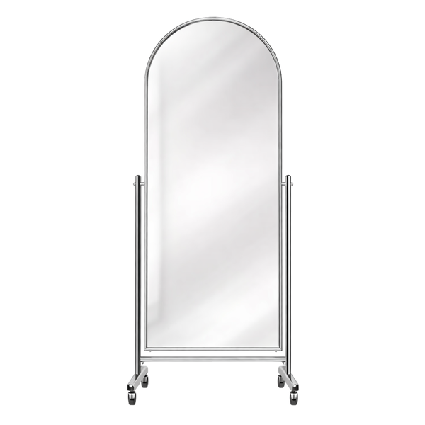 Arched Floor Mirror - With Wheels, Full Length
