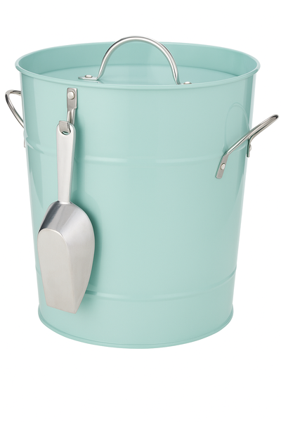 Metal Ice Bucket with Lid &amp; Scoop - Party Beverage Cooler (Black or Green)