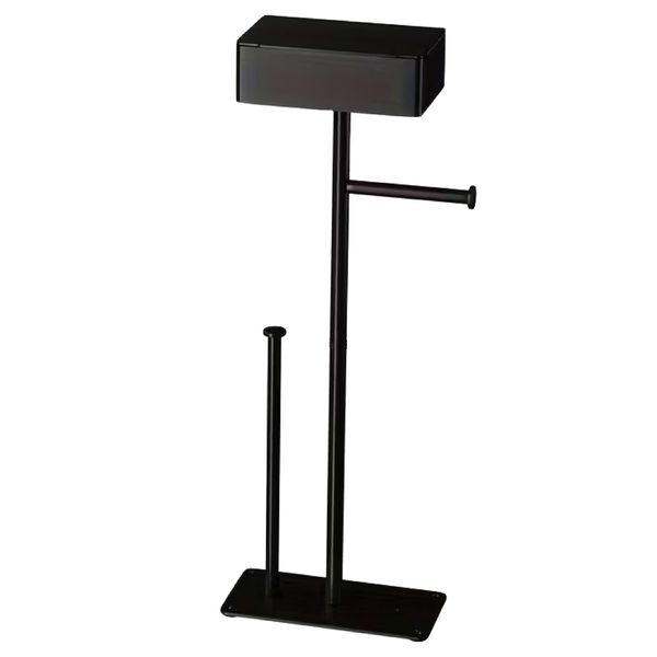 Decor Wrought Iron Freestanding Bathroom Toilet Paper Holder Stand - 59cm