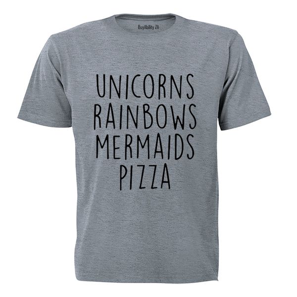 Unicorns - Rainbows - Mermaids - Kids T-Shirt - Grey