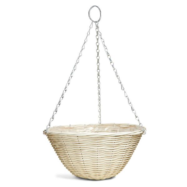 Good Roots Ratan Effect Hanging Basket - Cream O07793
