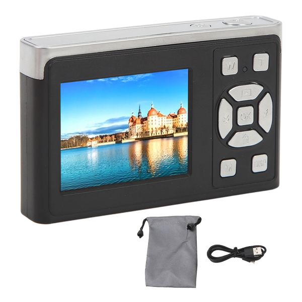 50MP 1080P Vlog Camera - 2.2" IPS, Type-C Black