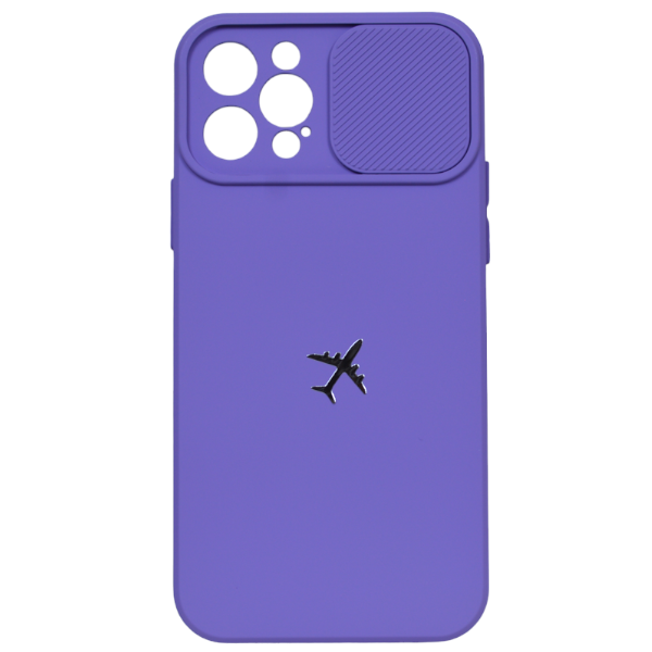 Airplane Design Phone Cover for iPhone 12 Pro Max - Purple