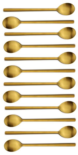 Soda Spoon 12pc Square Handle Colours Stainless Steel