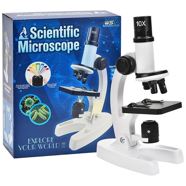 WSB Scientific Microscope - Compound Microscope for Kids, Students and Adults