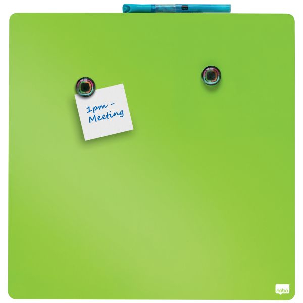 Nobo Mini Magnetic Whiteboard Tile, 360x360mm, Green