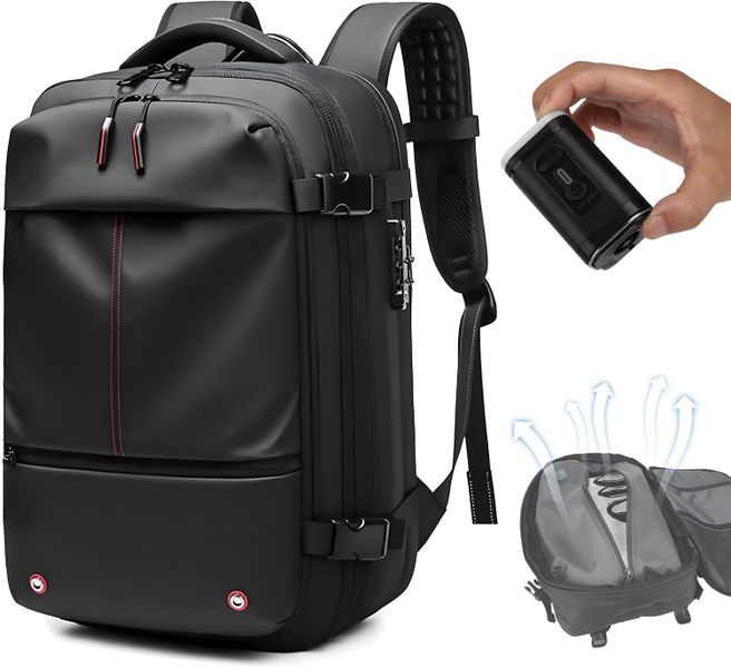 60L Vacuum Backpack for Travel with Pump Expandable And Anti-Theft Measures