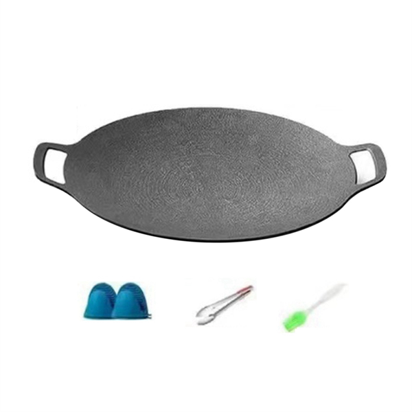 32cm Outdoor Camping Grill Plate Non-Stick Korean Barbecue Plate Barbecue M